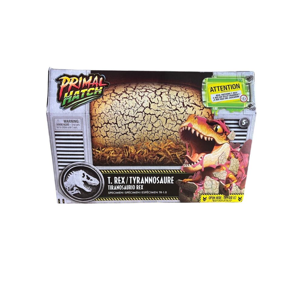 Jurassic World Primal Hatch T-Rex Interactive Dinosaur Egg Spin Master NEW